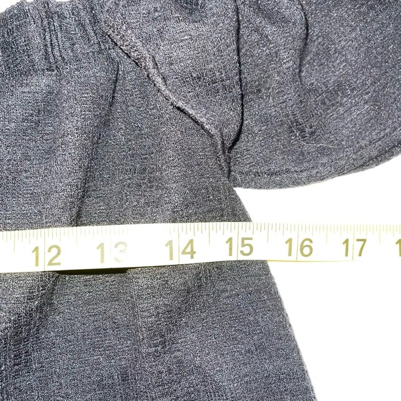 Who What Wear Black Off the Shoulder Button Tie Waist Cropped Top Xsmall Women’s - Picture 7 of 11